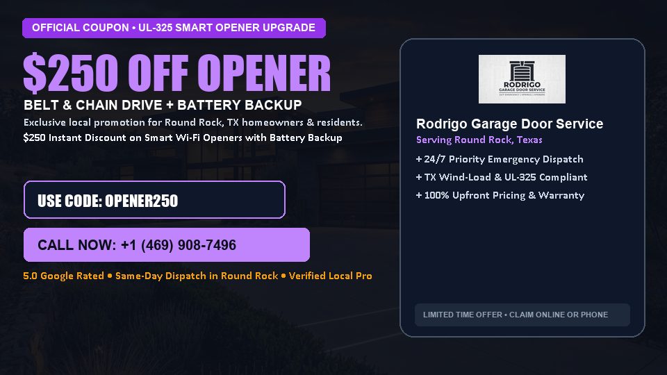 Rodrigo Garage Door Service $250 OFF Premium LiftMaster Opener Installation